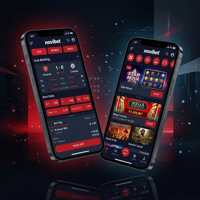 App Novibet en smartphone